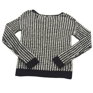 Women's Kenneth Cole Sweater sz S Black and White Knit Sweater